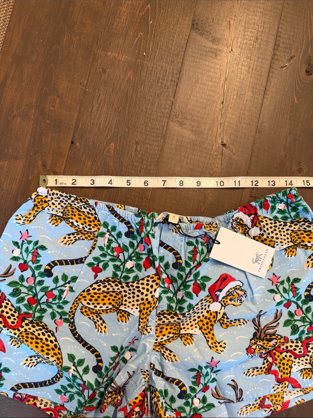 NWT Printfresh Very Merry Bagheera Sleep Shorts Boxers Size XS 🐆 🎅🏻 - Picture 4 of 5